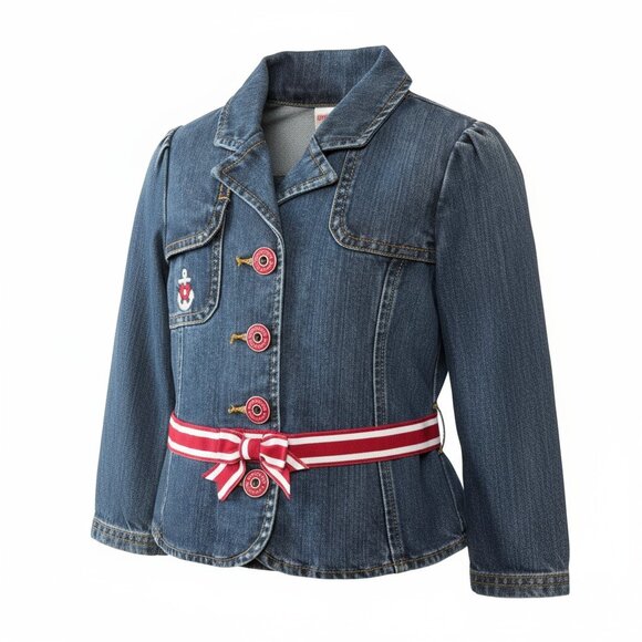 Gymboree Nautical Denim Jacket Dress‎ – Size 3 (Toddler) ⚓❤️ - Picture 2 of 7